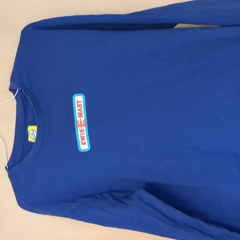 The Simpsons Kwik-E-Mart Official Simpsons Blue Long Sleeve Shirt Size Small